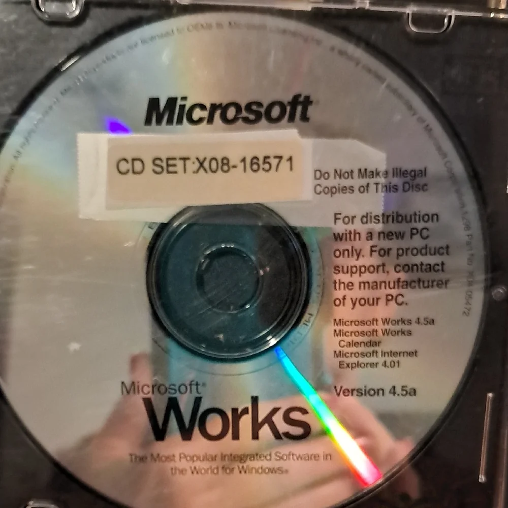 Microsoft Works and Money CD Collection - Silver and Black